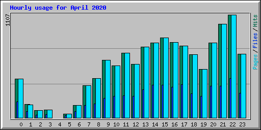 Hourly usage for April 2020