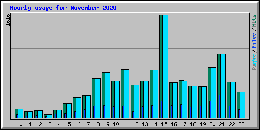 Hourly usage for November 2020